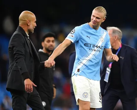 Erling Haaland Joins Exclusive UCL 50-Goal Club, Hailed by Guardiola as Ronaldo and Lionel Messi's Peer